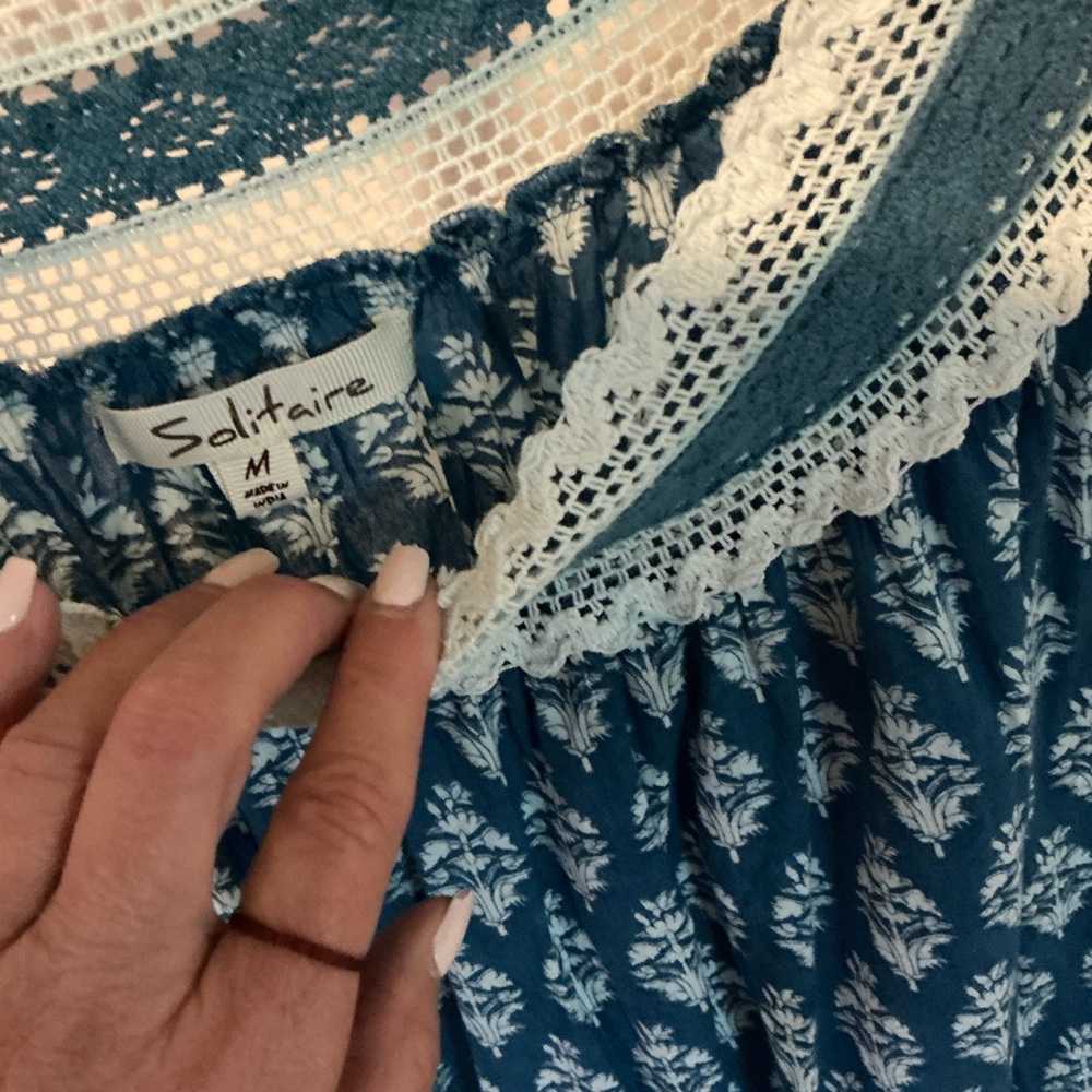 Blue and White Saltaire Top